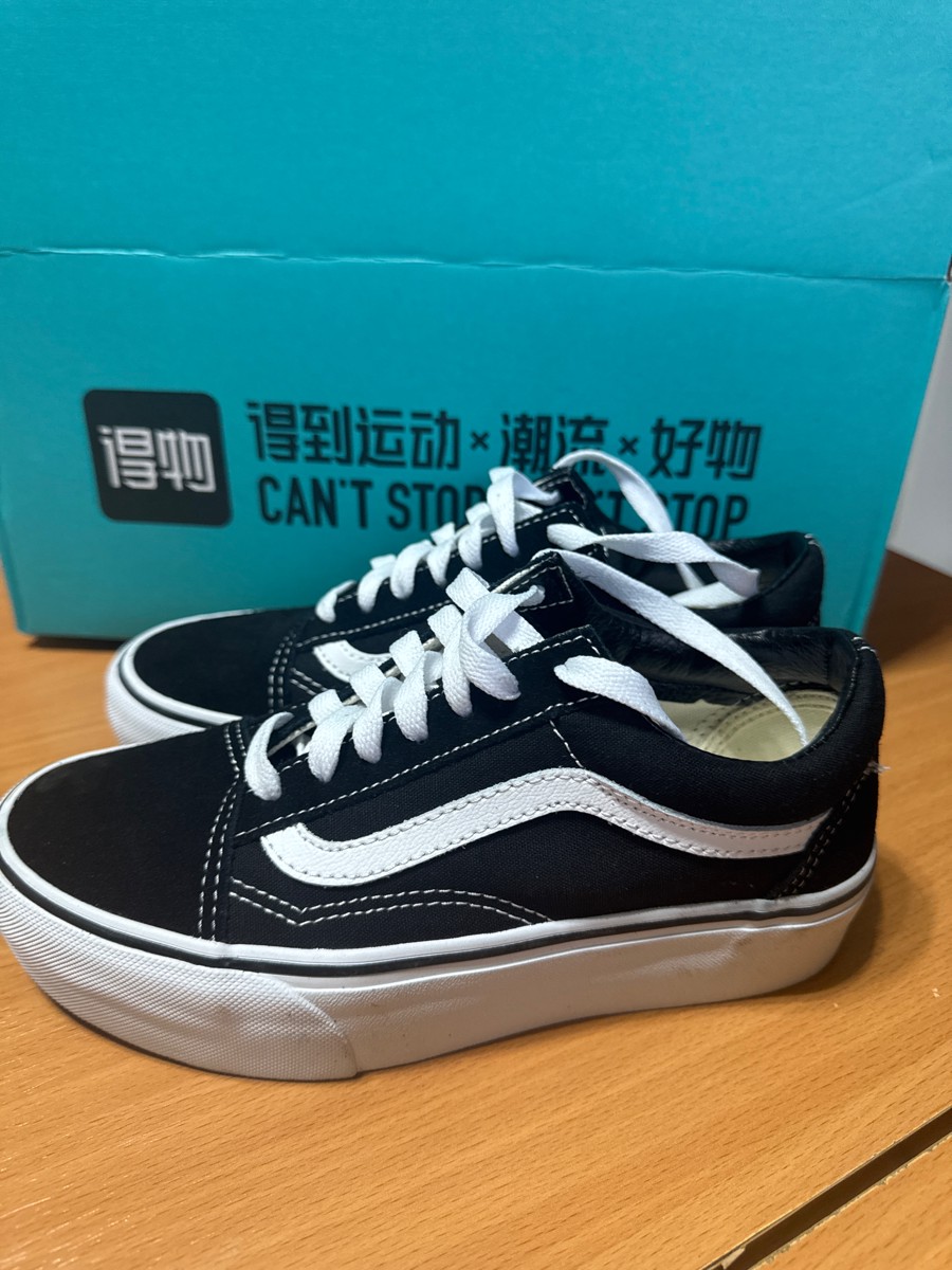 custom review-Vans Old Skool Платформа Черный белый визуально увеличивает рост Low Топ Скейтборд Обувь Унисекс Черный