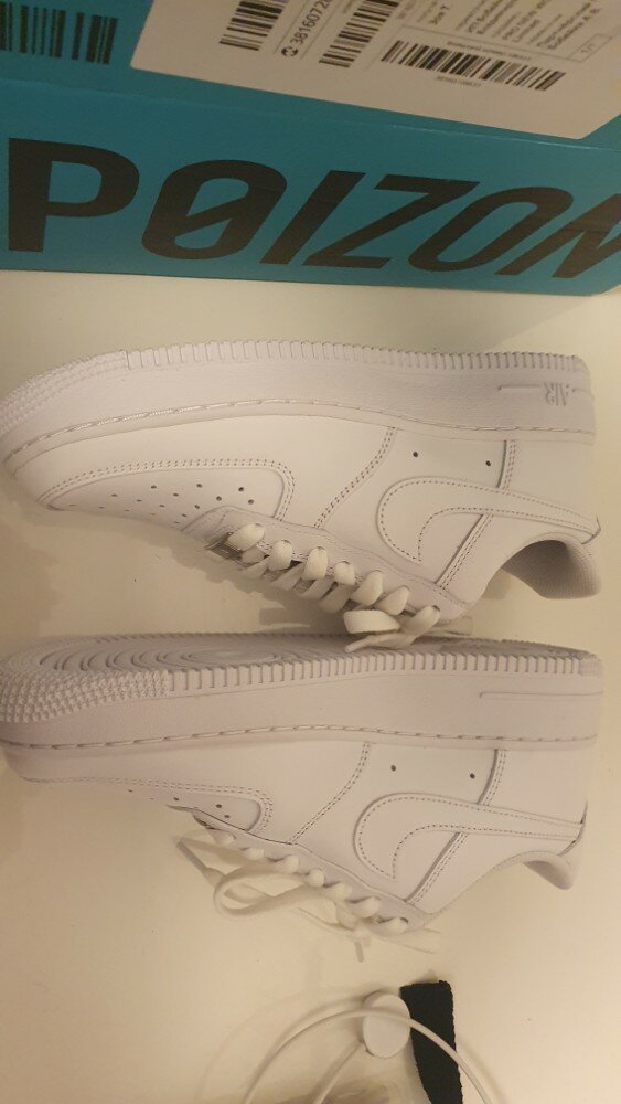 custom review-Nike Air Force 1 'Triple White' Кожа Устойчивая к истиранию Низкая Скейтборд Обувь Женская Чисто Белая