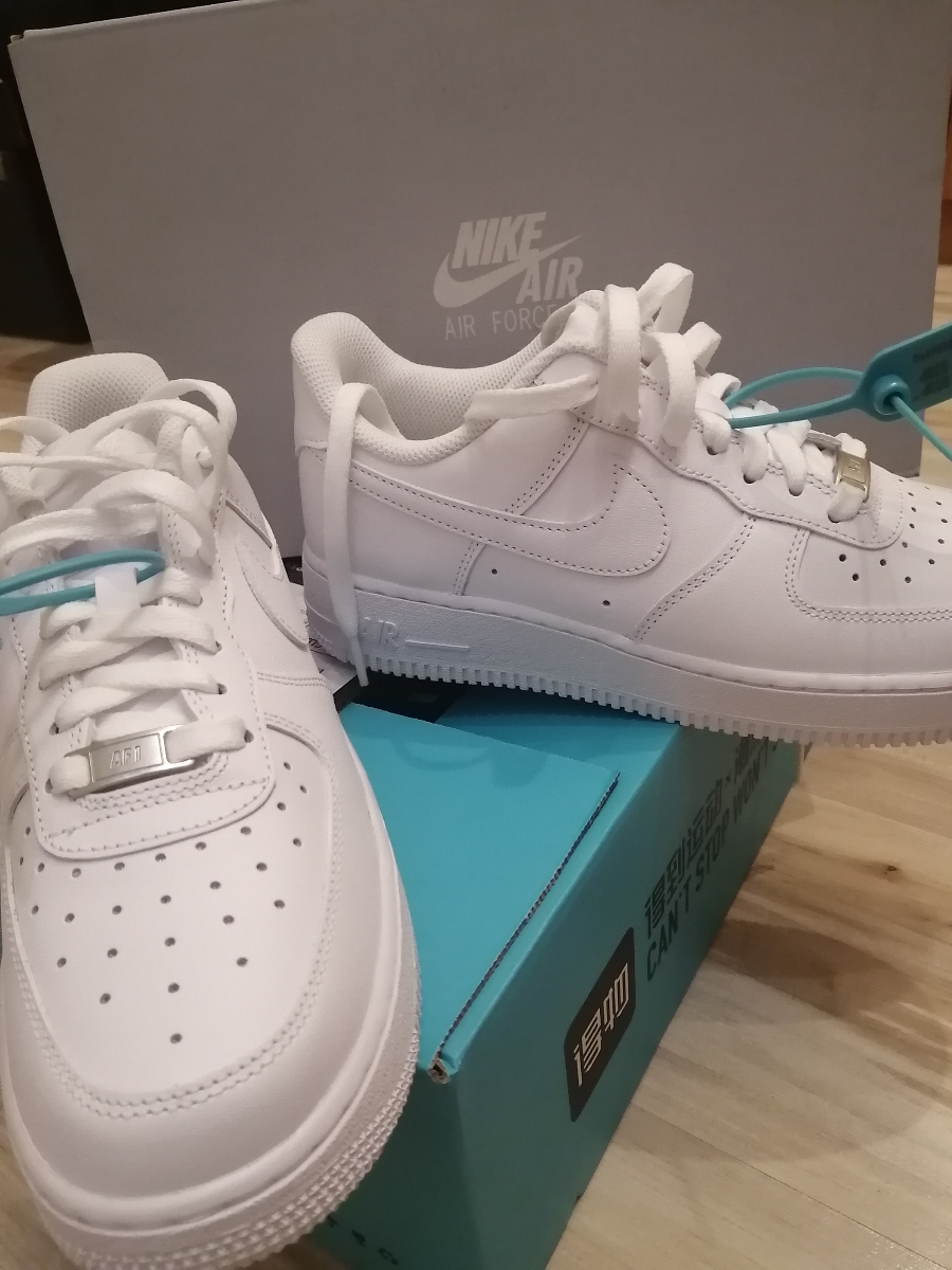 custom review-Nike Air Force 1 07 Коровья кожа Амортизация Дышащий Поддержка Низкий топ Скейтборд Обувь Мужская Чисто белый